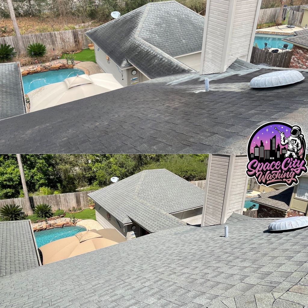 Roof cleaning the woodlands tx